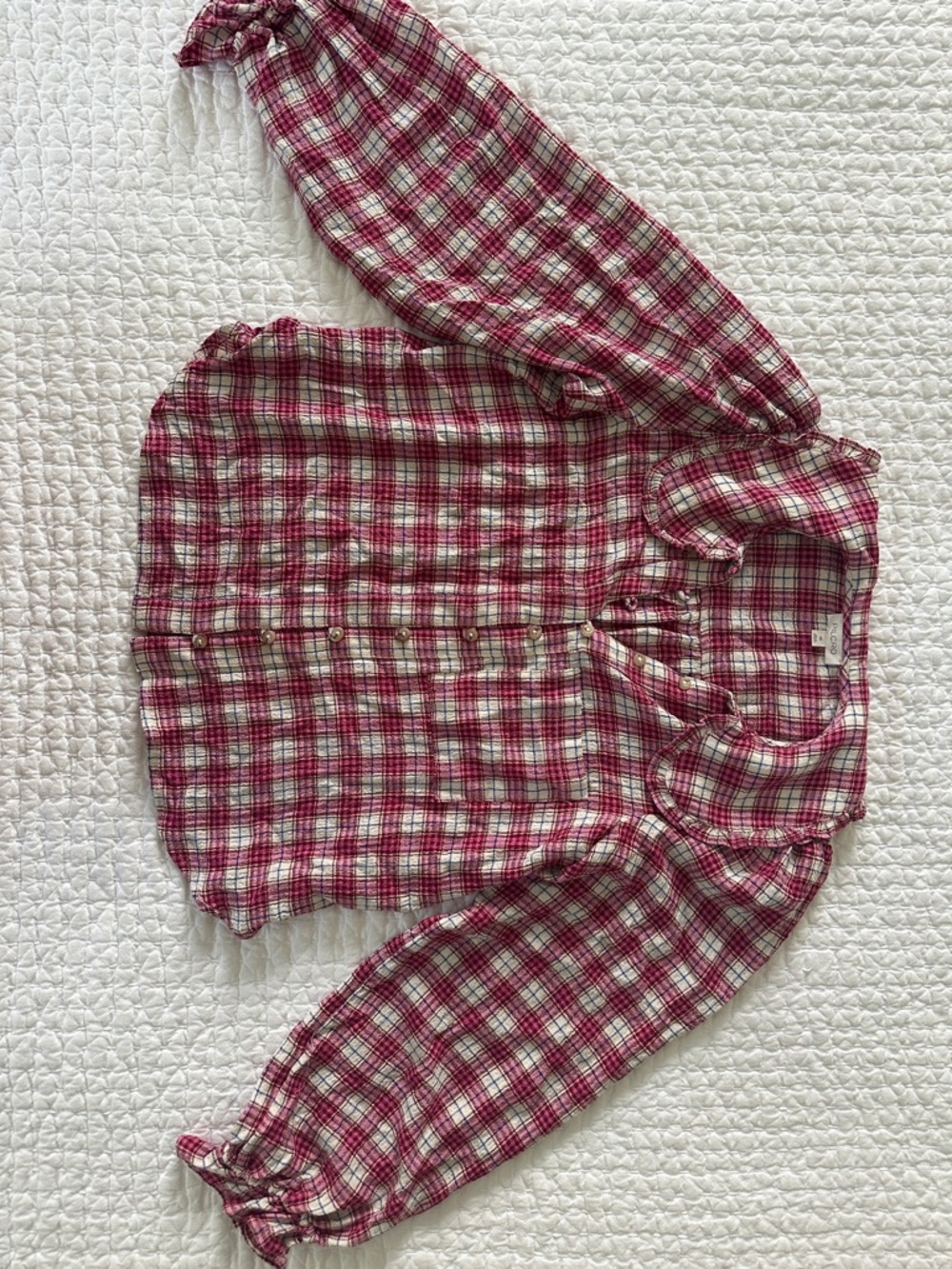 Pilcro Pink Plaid Button-Front Blouse